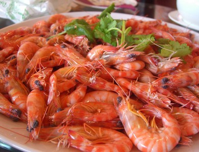 Фото меню ресторана Сказка Востока - горячие закуски КРЕВЕТКИ ОТВАРНЫЕ